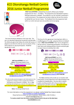 Junior Netball Flyer