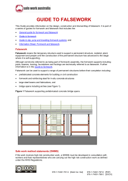 3. Guide to falsework
