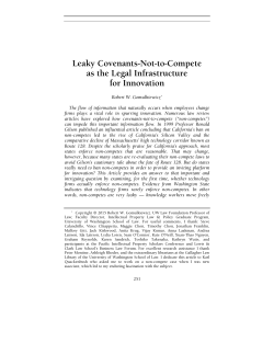 Leaky Covenants-Not-to-Compete as the Legal Infrastructure for
