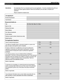 Application form - Nunkuwarrin Yunti