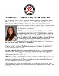 caitlin haskell joins the royal 559 coaching staff