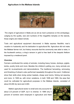 Agriculture in the Maltese Islands