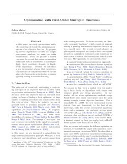 Optimization with First-Order Surrogate Functions