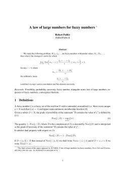 A law of large numbers for fuzzy numbers