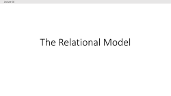 The Relational Model