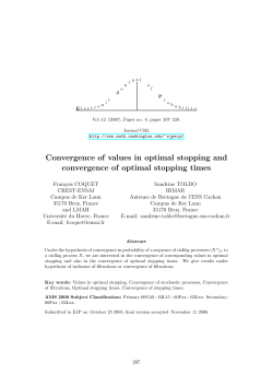 Convergence of values in optimal stopping and