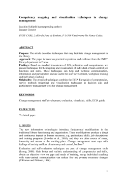 Competency mapping and visualisation techniques in