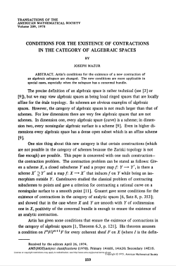 conditions for the existence of contractions in the category of