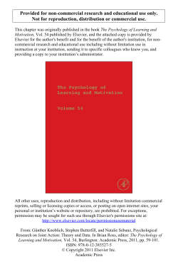3 - Psychological Research on Joint Action: Theory and