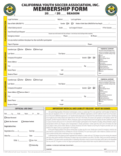 membership form - Coach Ken Soccer