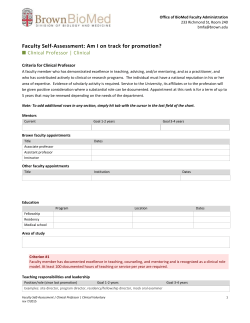 Faculty member is a senior physician or health