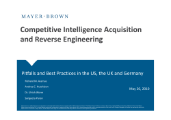 Competitive Intelligence Acquisition and Reverse