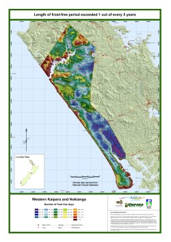 Length of frost-free period exceeded 1 out of every 5 years Western