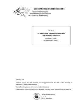 An experimental analysis of auctions with