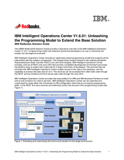 IBM Intelligent Operations Center V1.6.01