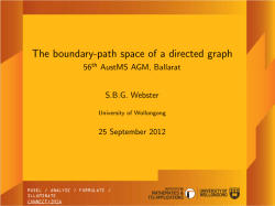 The boundary-path space of a directed graph - 56th AustMS