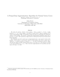 A Primal-Dual Approximation Algorithm for Partial Vertex Cover