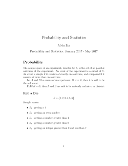Probability and Statistics