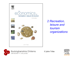 The Economics of Recreation Leisure and Tourism