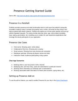PubNub Presence Getting Started Guide