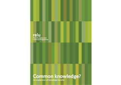Common knowledge? - Rural Economy and Land Use Programme