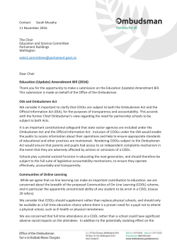 Education (Update) Amendment Bill (2016)