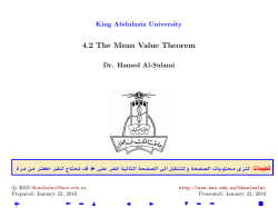 4.2 The Mean Value Theorem