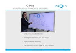 active stylus solution for any type of touchscreen &bull; unique device