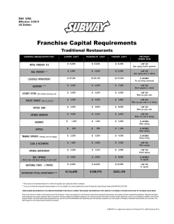 Franchise Capital Requirements