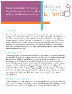 Gene duplications may play a role in developmental disorders with