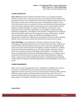 Booker T. Washington HSPVA Dance Department Dance Theory II