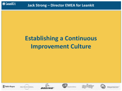 KANBAN as a Catalyst for Continuous Improvement