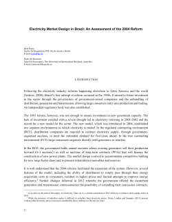 1 Electricity Market Design in Brazil