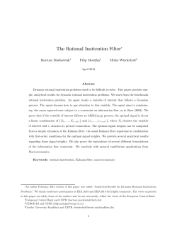 The Rational Inattention Filter - Wiwi Uni