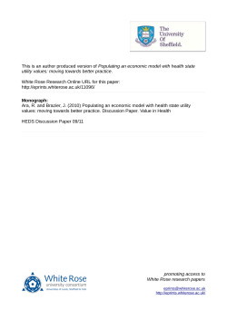 Populating an economic model with health state utility values