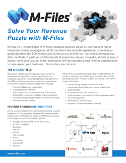 Solve Your Revenue Puzzle with M