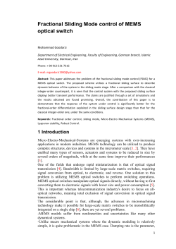 Fractional Sliding Mode control of MEMS optical switch