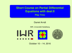 Short Course on Partial Differential Equations with deal.II