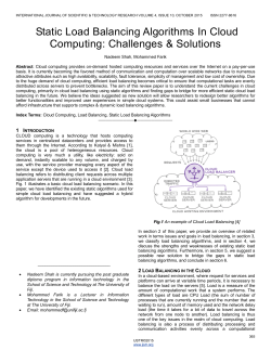 Static Load Balancing Algorithms In Cloud Computing