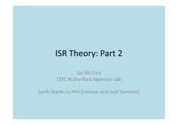 ISR Theory: Part 2