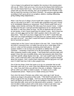 I am so happy to be gathered here together this morning in this