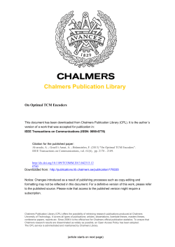 On Optimal TCM Encoders - Chalmers Publication Library