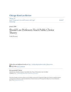 Should Law Professors Teach Public Choice Theory