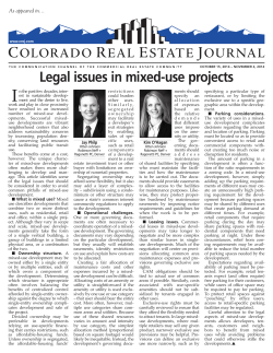 Legal issues in mixed-use projects