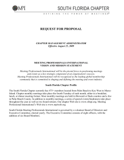 RFP for Chapter Administration, South Florida