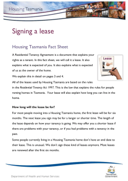Signing a Lease - Plain English - Department of Health and Human