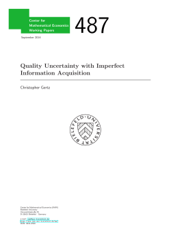 Quality Uncertainty with Imperfect Information Acquisition