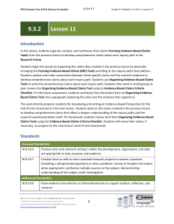 Lesson Agenda/Overview