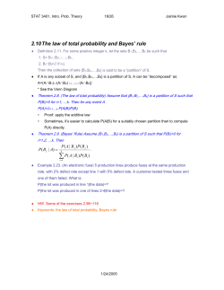 2.10 The law of total probability and Bayes` rule