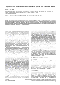 Cooperative fault estimation for linear multi